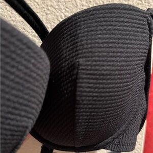 Black Textured Bikini